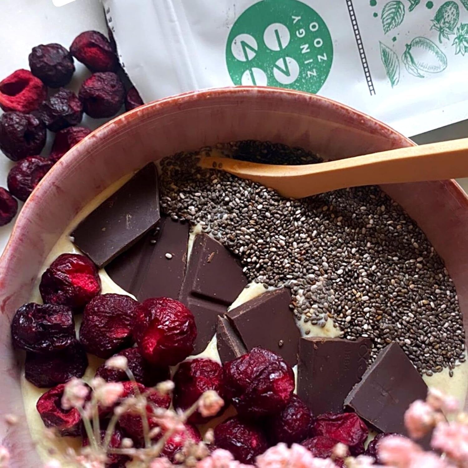 Wiśnie liofilizowane | Suszone wiśnie | Owoce liofilizowane | Owoce suszone liofilizowane | Owoce liofilizowane Wiśnie suszone | Futerkowe Smoothie Owoce liofilizowane (90g) Produkty suszone Naty Shop