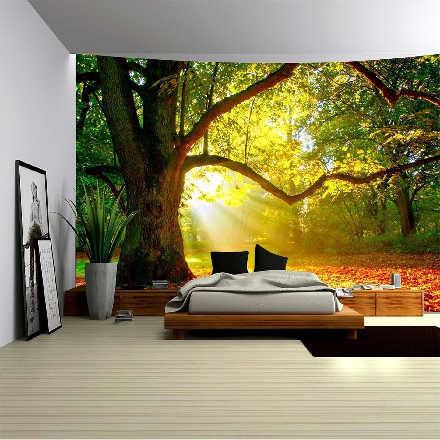 Dywan gobelin las płótno drzewo słońce niebo Strona główna - Akcesoria i dekoracje Naty Shop 230L X 180B Cm