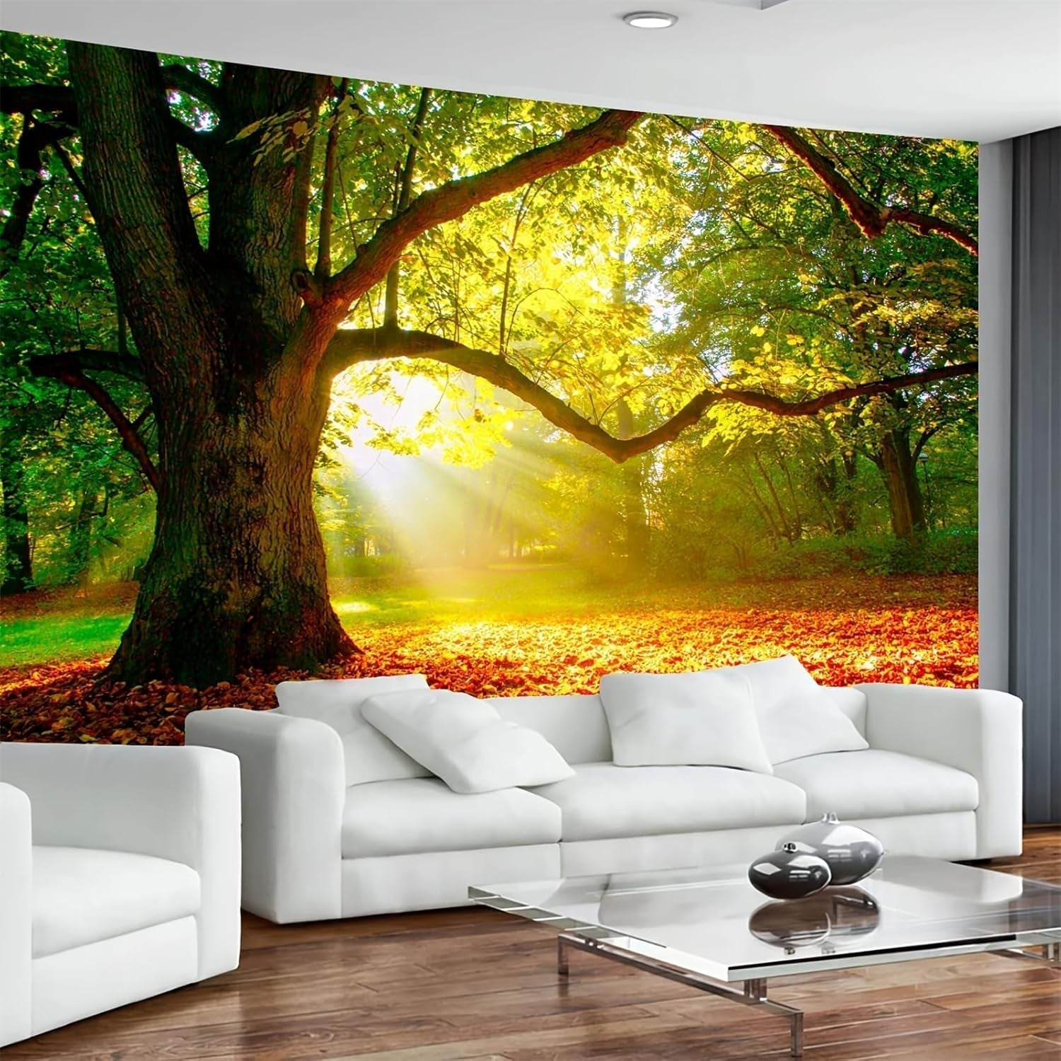 Dywan gobelin las płótno drzewo słońce niebo Strona główna - Akcesoria i dekoracje Naty Shop 300L X 180B Cm
