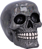 Holograficzna srebrna czaszka kabaretki Srebrna holograficzna ozdoba czaszki kabaretki Srebrne 16,5 cm statuetki i rzeźby Naty Shop Domyślny tytuł