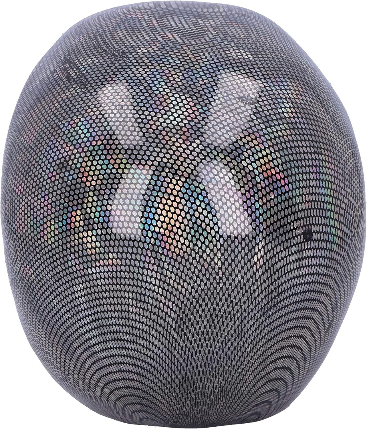 Holograficzna srebrna kabaretka czaszka srebrna holograficzna kabaretka ozdoba czaszka srebrne 16,5cm statuetki i rzeźby Naty Shop