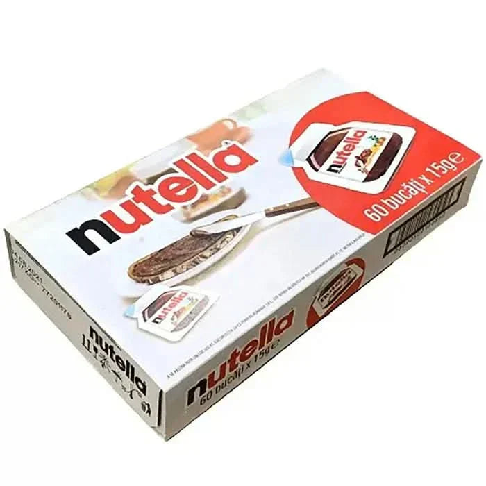 Nutella, Krem Kakaowy i Orzechy Laskowe, 15 g Glazury i Dekory Zestaw Naty Shop 60 x 15 gramów
