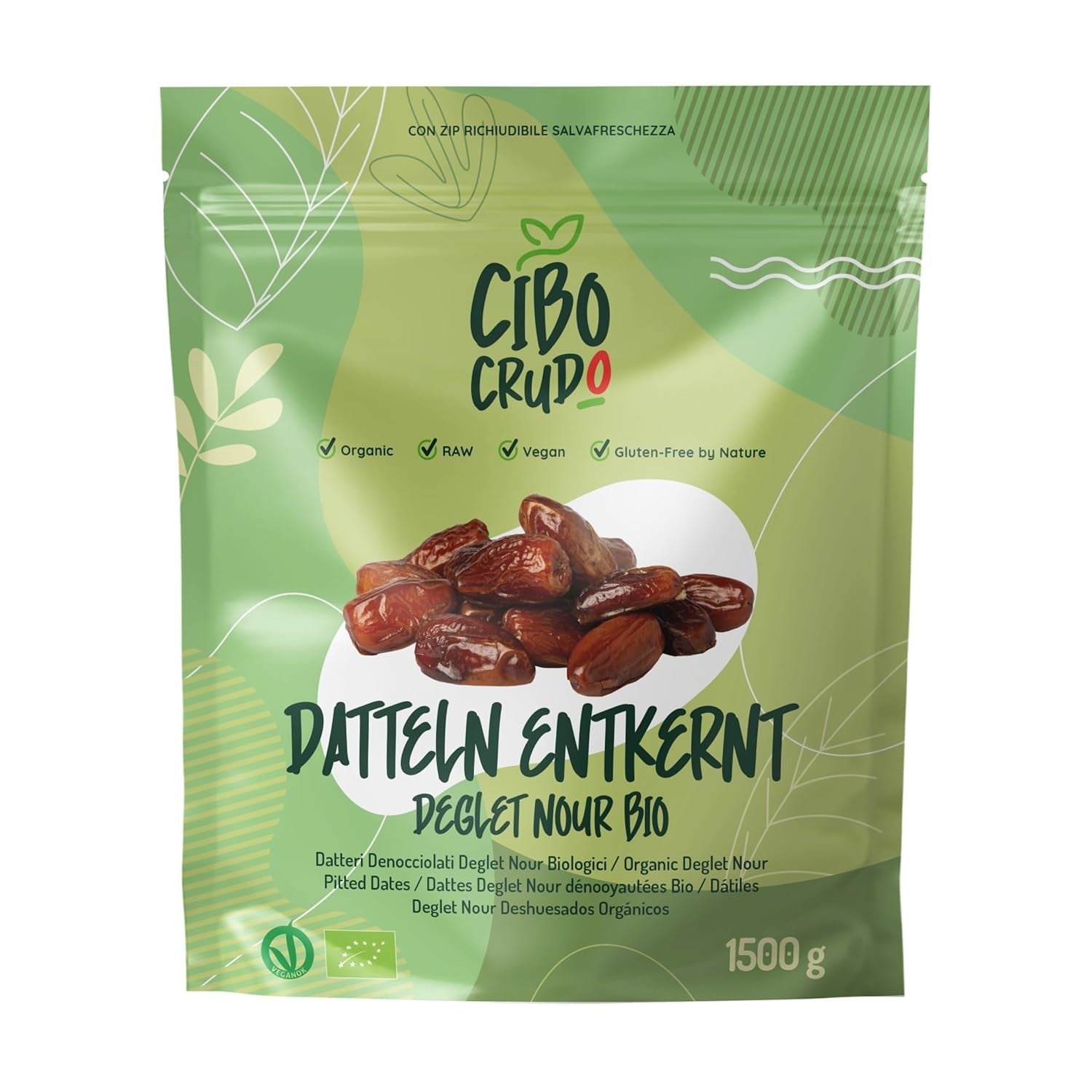 Deglet Nour Bio daktyle bez pestek - 500g. Naturalne organiczne suszone daktyle Deglet Nour. Suszone daktyle. Naty Shop produkty suszone 1,5 kg Dane Deglet