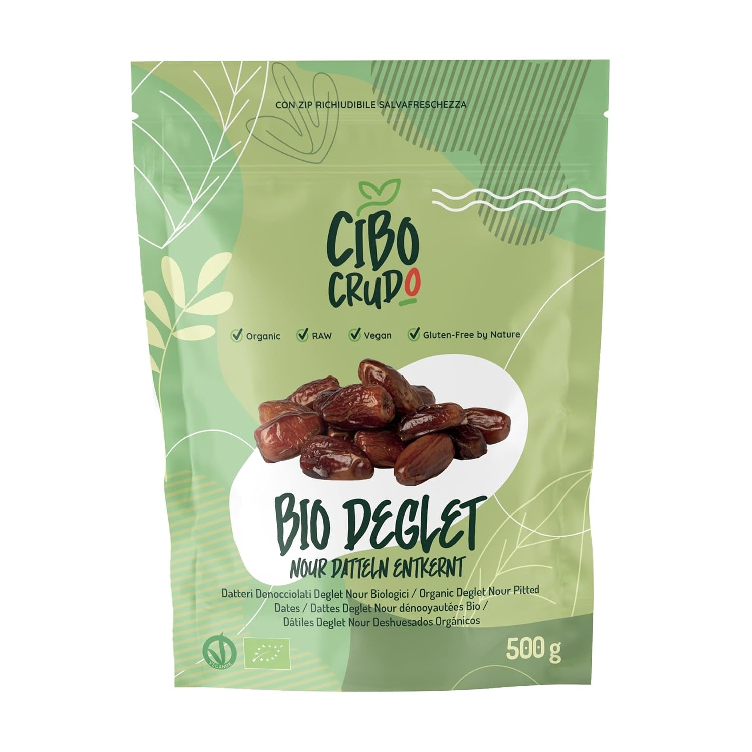 Deglet Nour Bio daktyle bez pestek - 500g. Naturalne organiczne suszone daktyle Deglet Nour. Suszone daktyle. Produkty suszone Naty Shop 500G Data Deglet