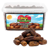 Bite & Delight suszone daktyle - Całe, suszone i naturalne - Aromatyczne słodycze - Pyszne i soczyste - Gotowa przekąska owocowa - Wegańska - Bez dodatku cukru - 1250g Produkty suszone Naty Shop 2500