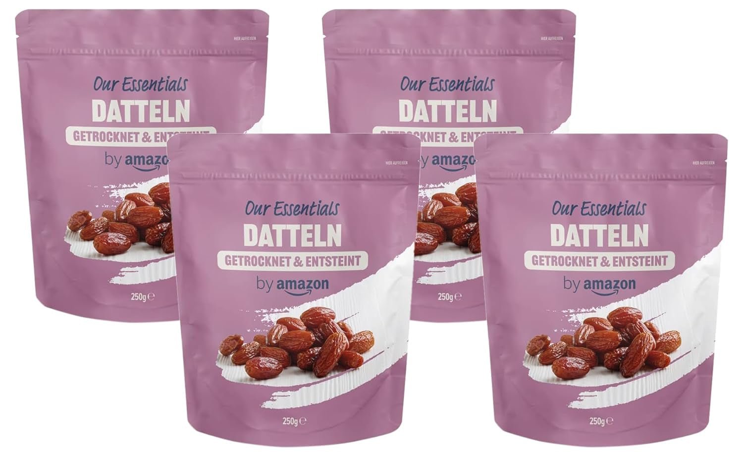 Daktyle suszone i pestkowe, 250g Naty Shop Produkty suszone 250 G (opakowanie 4 szt.)