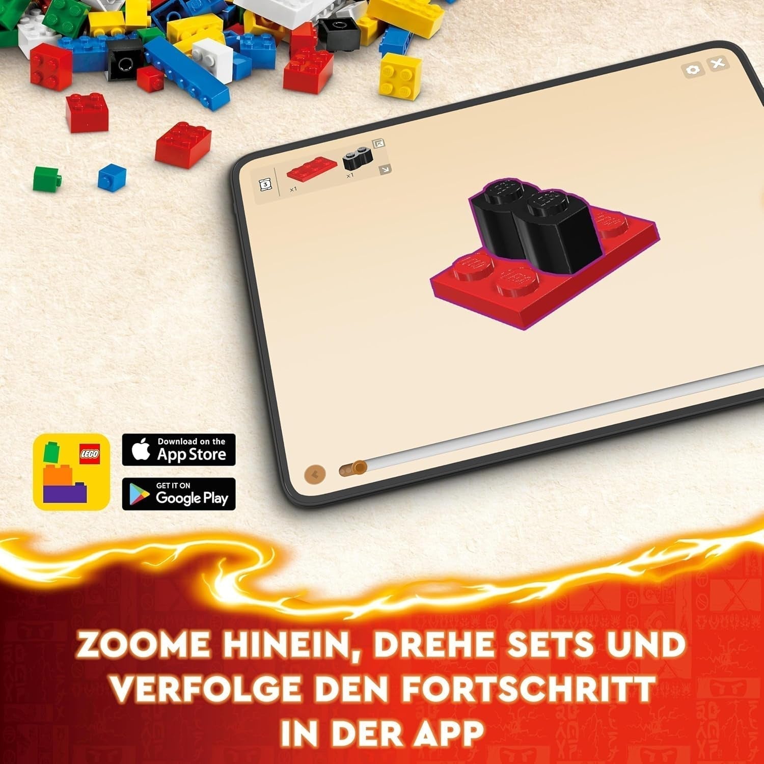 LEGO NINJAGO Fire Mech Kaia Zabawkowa figurka dla dzieci z możliwością dostosowania figurki czerwonego mecha Zestaw Ninja 4 figurki, w tym Kai i Zane Prezent dla 7-letnich chłopców i dziewcząt 71808 Zestawy do budowania Beuche den LEGO-Store