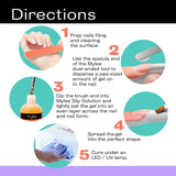 Mylee Magic Extender Gel Tool Mit Zwei Enden – 2 w 1 Pinsel & Spachtel do przedłużania UV/LED Nagelkunst, Nagelspitzen i Für