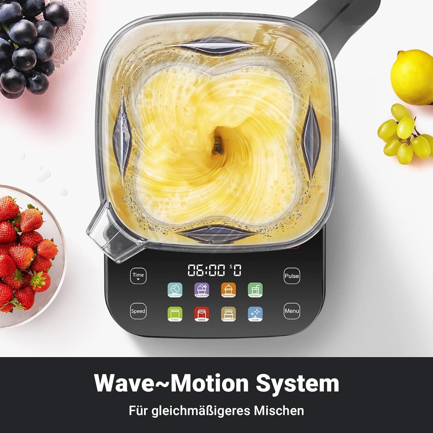 Blender AMZCHEF, 8 inteligentnych menu i 10 prędkości, ekran dotykowy LCD Kitchen Naty Shop