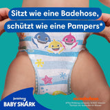 Pampers rozmiar 5-6 Splashers Baby Shark Edycja limitowana 10 szt. Jednorazowe pieluszki do pływania zapewniające bezpieczną ochronę wody