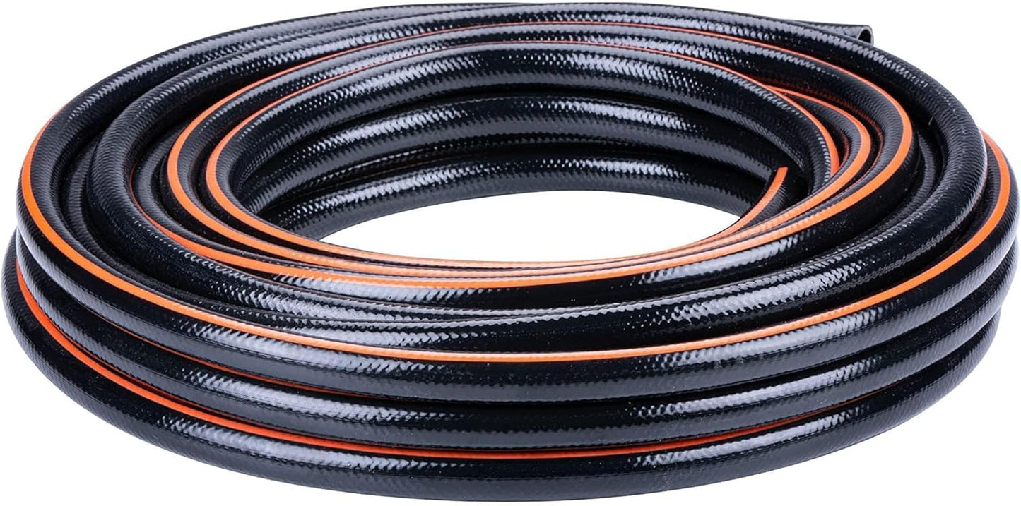 Wąż ogrodowy BLACK+DECKER 15 metrów - Ø13MM - Trwałe PCV - Podlewanie ogrodu, mycie samochodu, napełnianie basenu - Kompatybilny z każdym standardowym kranem - Czarny/Pomarańczowy