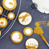 Günthart Backdecor Gold Powder - brokat jadalny, proszek do barwienia żywności, brokat do napojów - mały brokat ze złotym pyłem dla miłośników pieczenia, 1 opakowanie (1 x 7g)