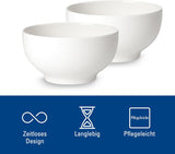 Villeroy & Boch For Me Zestaw 2 misek na płatki zbożowe, biały, Można myć w zmywarce, Można używać w kuchence mikrofalowej, Małe miski dla 2 osób, Miski, Miski na płatki zbożowe, Przekąski lub sosy, Talerz, Porcelana Premium