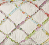 Laura Ashley Home Rüschen Garden Collection kołdra, 100% bawełna, wyjątkowo miękka, na każdą porę roku, dwustronna, elegancka, podwójne łóżko, kremowy kolor (197783) Kołdry i kołdry Naty Shop