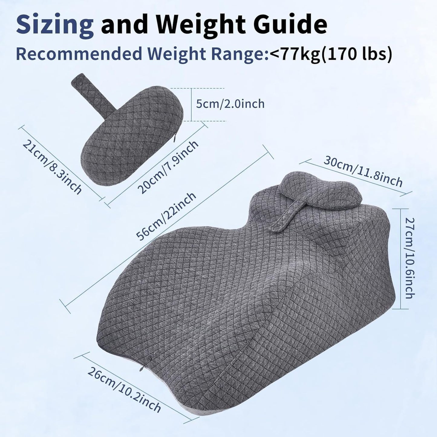 Poduszka do czytania — poduszka pod plecy, regulowany zagłówek, poduszka do czytania z pianki memory do łóżka, ergonomiczna poduszka na plecy i szyję oraz na nogi, poduszka podparcia lędźwiowego