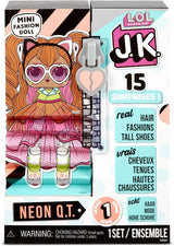 LOL niespodzianka! 570776E7CAZ JK Mini Fashion Doll - 15 niespodzianek, ubrań i akcesoriów - Kolekcje - Neon QT