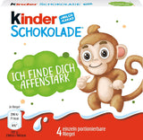 Kinder Chocolate (20 x 50g) - Prezent na Walentynki dla niego i dla niej, słodycze karnawałowe i Mardi Gras - Nadziewane batoniki mlecznej czekolady - 20 opakowań po 4 pojedyncze tabliczki w każdym
