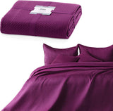 Narzuta Ameliahome 200X220 cm ciemnozielona narzuta z dwoma wytłoczonymi bokami Matt Satin Carmen Łóżka i koce Besuche den AmeliaHome-Store Carmen Violet 260X280 cm
