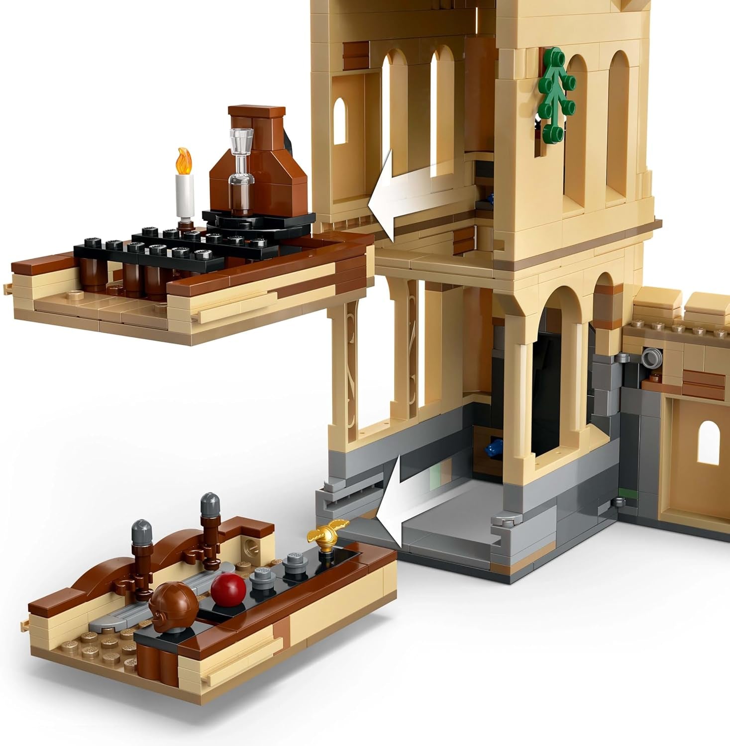 Zamek Hogwart LEGO Harry Potter: Lekcje latania Przygodowy zestaw z 6 kolekcjonerskimi minifigurkami, w tym Draco Malfoyem i profesor McGonagall Zestaw do odgrywania ról dla chłopców i dziewcząt w wieku 9 lat 76447 Zestawy do budowania Besuche den LEGO-Store