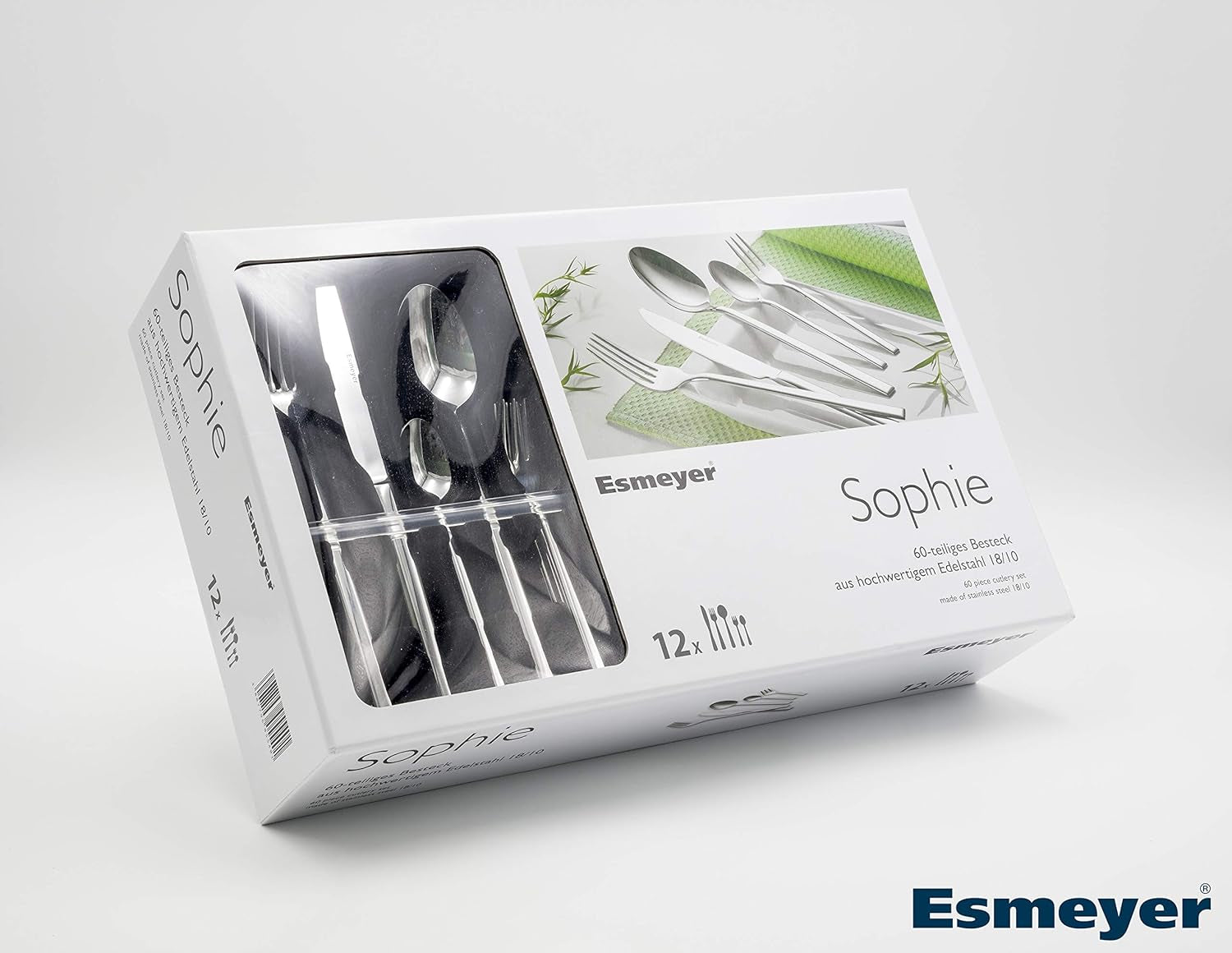 199-830 Sophie 60-częściowy zestaw sztućców, polerowany w pudełku upominkowym, Kitchen Naty Shop