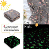 Kanguru Glow Narzuta Świecąca w ciemności Koc Motyl Miękki koc 130X150 cm Świecąca narzuta na sofę. Świecący w ciemności koc dziecięcy, szare Łóżka i koce Besuche den Kanguru-Store