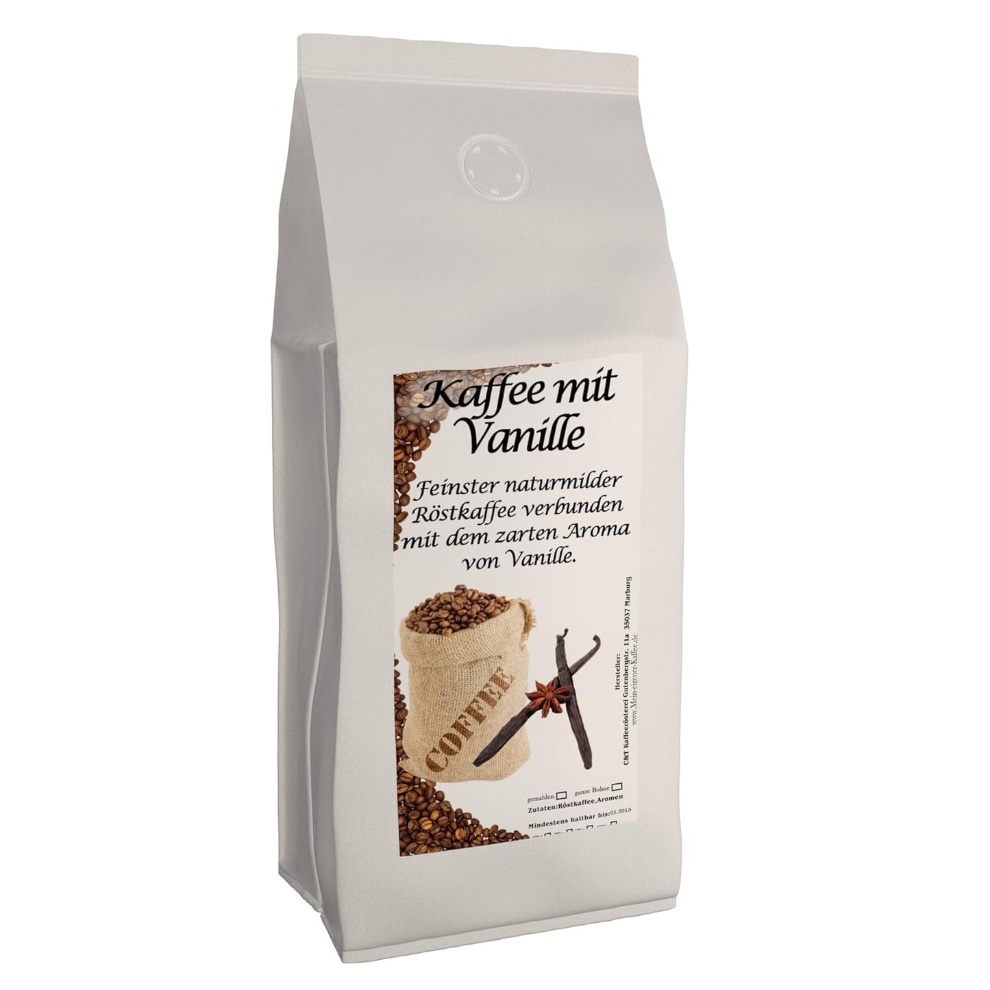 aromatyzator Kaffee Vanille, 500 g, ganze Bohne