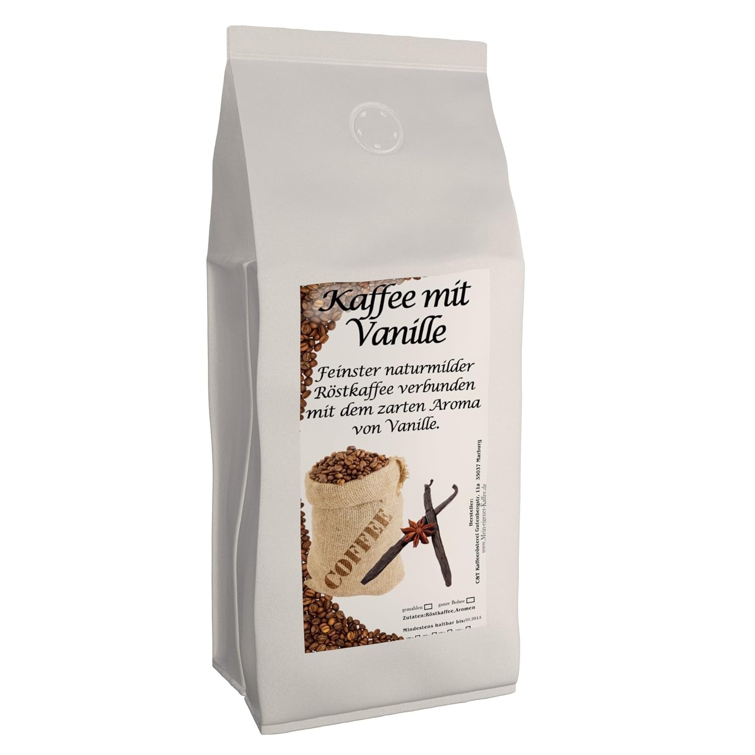 aromatyzator Kaffee Vanille, 500 g, ganze Bohne