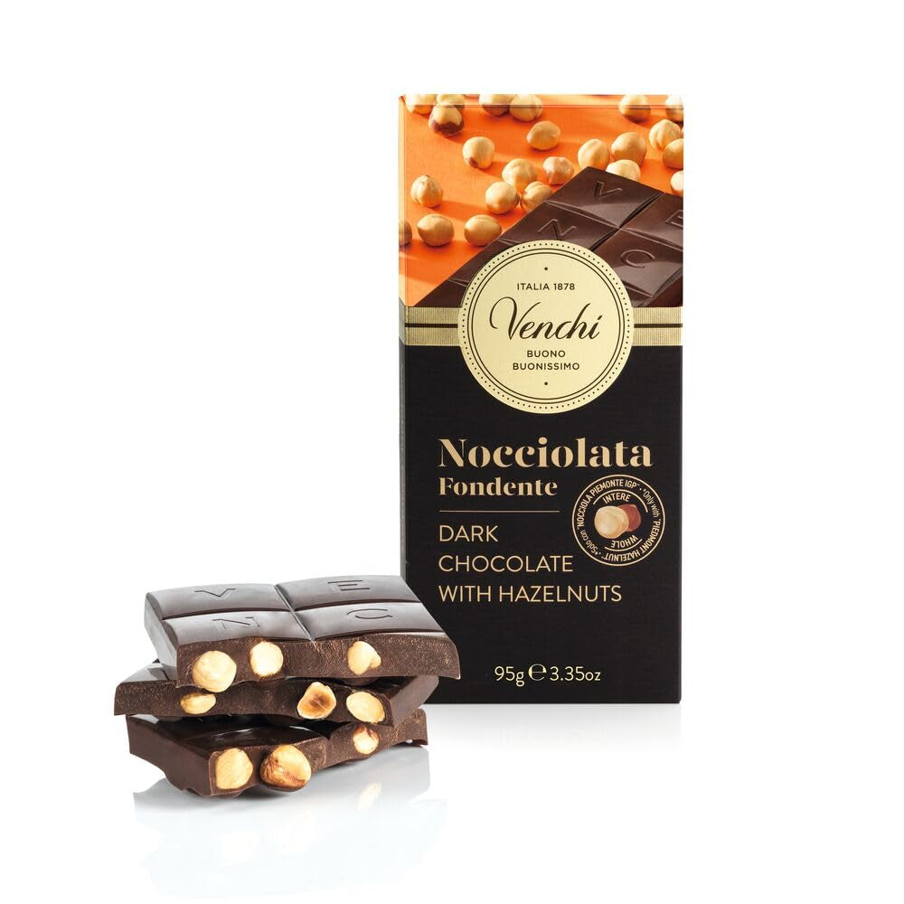 Venchi - Baton Solone Orzechy Laskowe, Solone Orzechy Laskowe, Migdały i Pistacje, 95g, z „Piemonckimi Orzechami Laskowymi”, Bezglutenowe, Bez Sztucznych Barwników i Bez Konserwantów