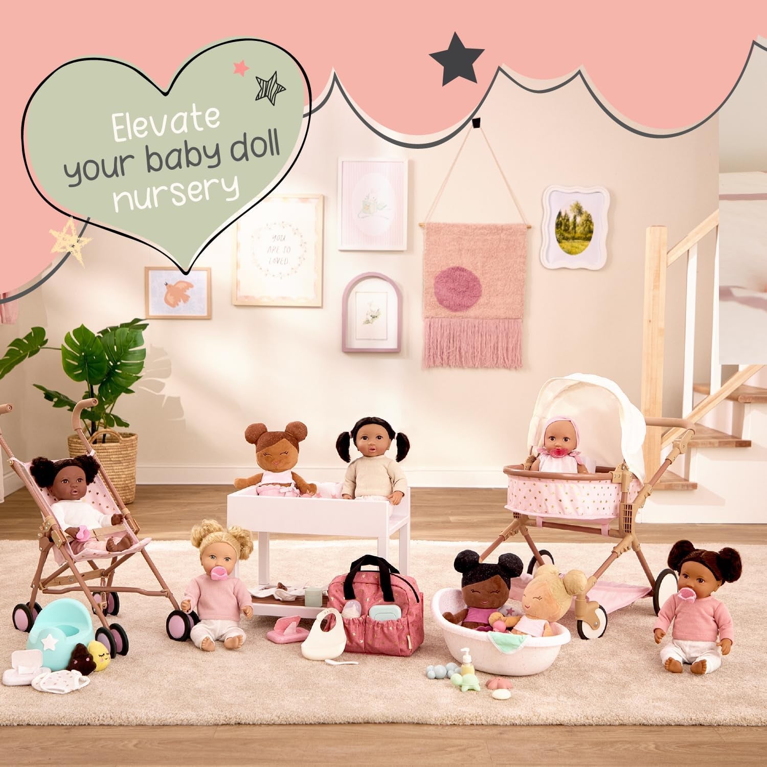 LullaBy – Wanienka dla lalek – Zestaw do kąpieli – Zabawka do kąpieli – Akcesoria dla lalek – Realistyczna zabawa w wodzie – Dzieci 2+