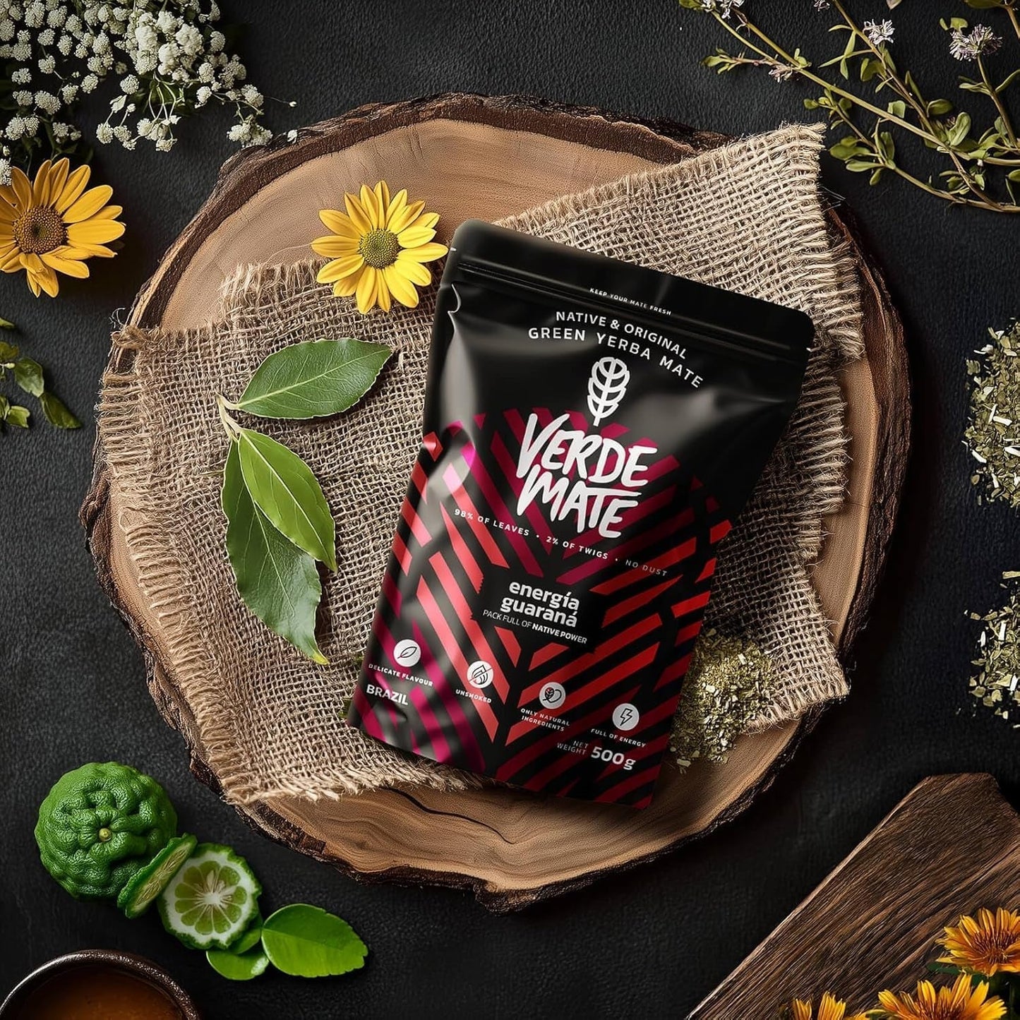 Green Mate Green Organica Energy Guarana 500G | Organiczna herbata Yerba Mate z Brazylii | Naturalna zawartość kofeiny | Organiczna herbata Mate