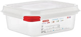 03350 PP Pojemnik na żywność GN z pokrywką, 1,1 l, 65 mm (4 sztuki) Pudełka do przechowywania żywności Naty Shop 65 X 176 X 162 mm