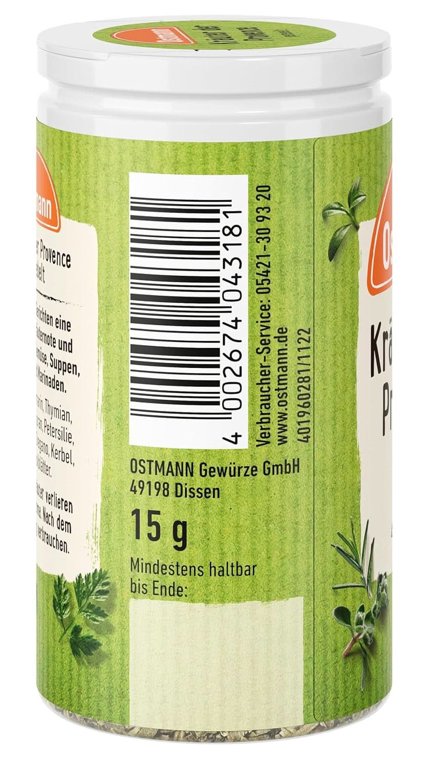 Herbs de Provence Ostmann, 15 G Przyprawy Naty Shop