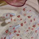 JMEOWIO 3D Nagelsticker Koi Fisch Nail Art Naklejka Selbstklebend Nagelaufkleber 5D Stereoskopisch Dekoration Nageldesign Zubehör 1 Blatt