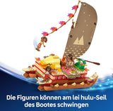 LEGO® Disney Moana 2: Tratwa przygodowa Vaiany — zabawkowa łódka z żaglami, zdejmowanym pokładem, ogniskiem i 3 minilaleczkami, w tym Loto i Moni — prezent dla dziewczynek od 6. roku życia i fanów — 43270 Zestawy do budowania Beuche den LEGO-Store