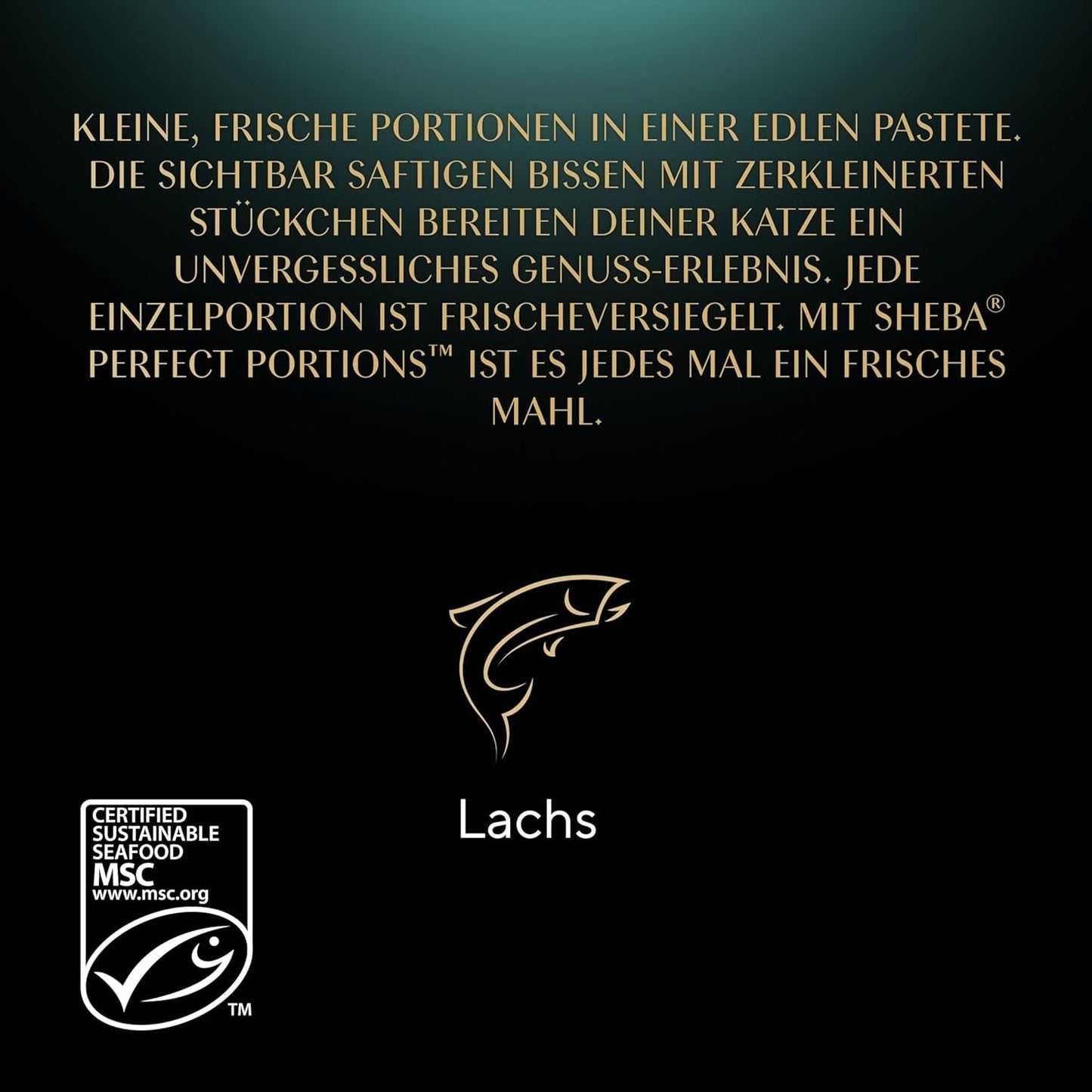 SHEBA Perfect PORTIONS pasztet dla kotów z łososiem, certyfikat MSC, 8 x 3 x (2 x 37,5g) = 225g (Opakowanie będzie aktualizowane)