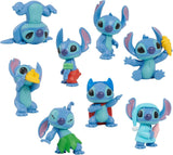 Stitch Disney's Lilo Kolekcjonerskie figurki przyjaciół Zestaw 8 figurek Wysokie na 5 cm Figurki kolekcjonerskie Zabawka dla dzieci w wieku 3 lat Według Just Play Figurki Sklep Naty Domyślny tytuł