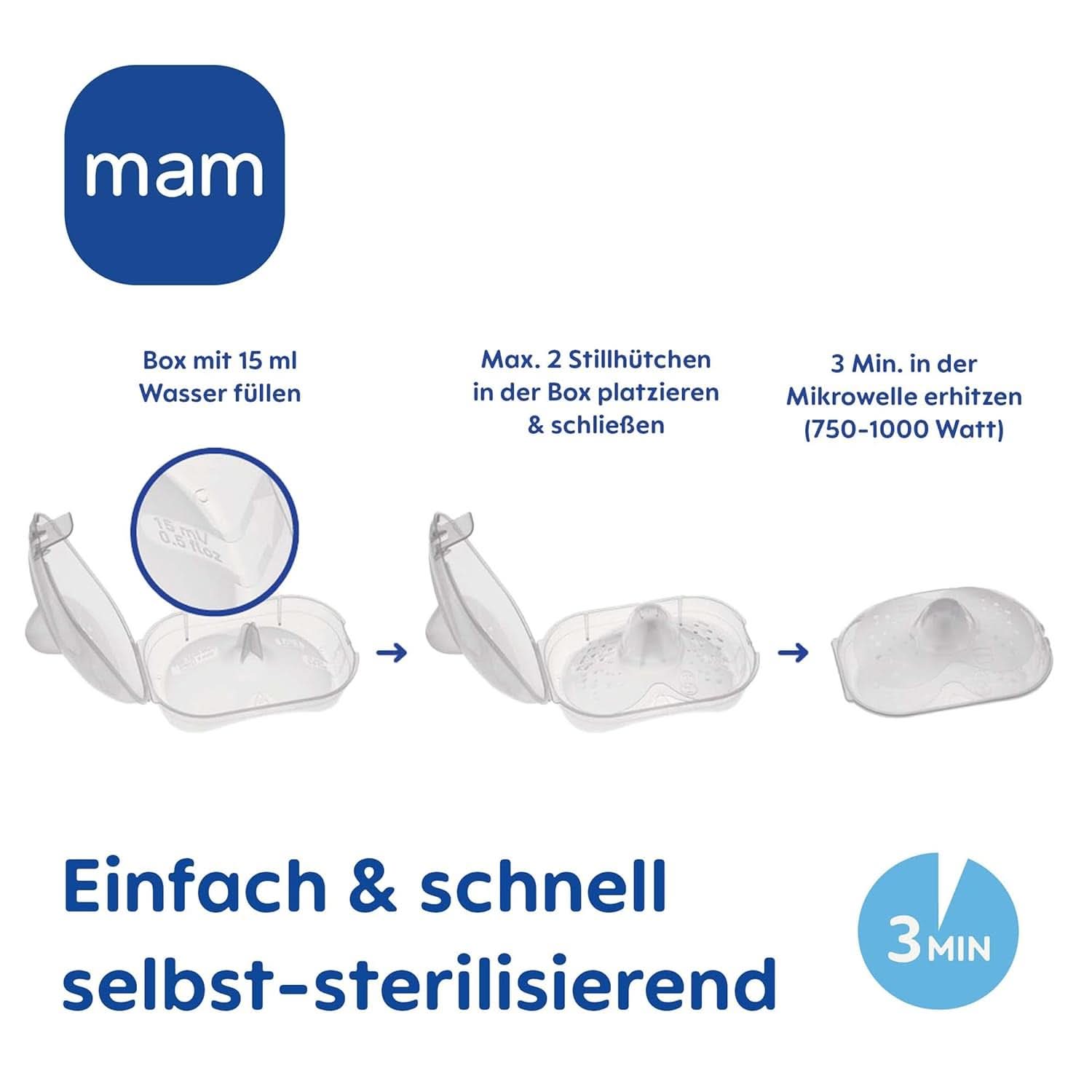 MAM Stillhütchen Größe L (Ř 23 Mm) Im 2Er-Set, Extra Weiche Brusthütchen Zum Schutz Beim Stillen, Brustwarzenschutz Für Maximalen Hautkontakt Zwischen Mutter Und Kind Akcesoria Żywność i karmienie piersią Bebe Naty Shop