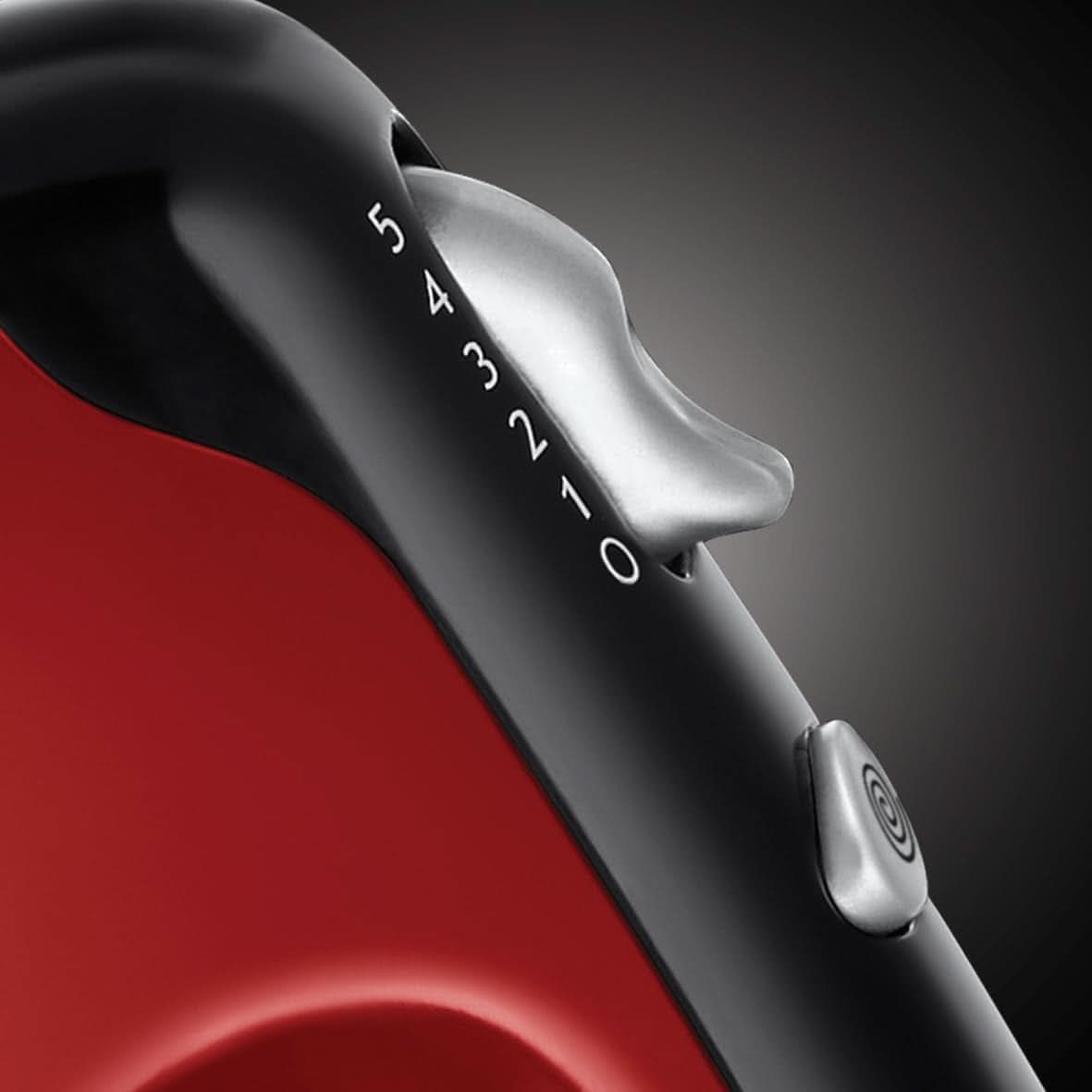 Mikser ręczny Russell Hobbs [Handrührgerät] Desire Rot (5 Geschwindigkeitsstufen+Turbofunktion, 2 Spülmaschinengeeignete Rührbesen & Knethaken, Auswurftaste, Aufrechte Parkposition) Handrührer 24670-56 Kitchen Naty Shop