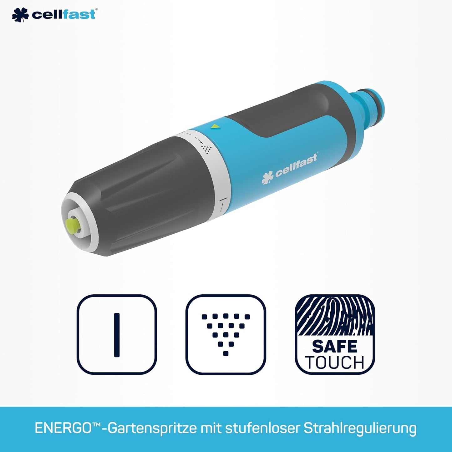 CELLFAST Opryskiwacz czyszczący Lance czyszczące Zraszacz ogrodowy Zraszacz trawnikowy Kwiaty Rośliny System Safetouch ENERGO