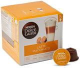 NESCAFÉ Dolce Gusto Latte Macchiato Vorratsbox 90 Kaffeekapseln & Flat White, 48 Kaffeekapseln, Arabica i Robusta Bohnen