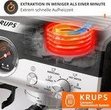 Ekspres ręczny Krups Precision z kolbą i młynkiem, ekspres barista z intuicyjnym panelem sterowania, ustawieniami wstępnego zaparzania, ekspres z dyszą parową, szybkie nagrzewanie, XP801T10
