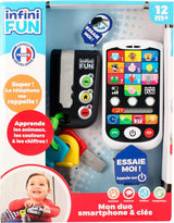 Mój Duo High-Tech Phone + Key - Bardzo realistyczny telefon i klucz. - Zabawka do wielu projektów edukacyjnych od 12 miesięcy Bebe Naty Shop Toys Domyślny tytuł