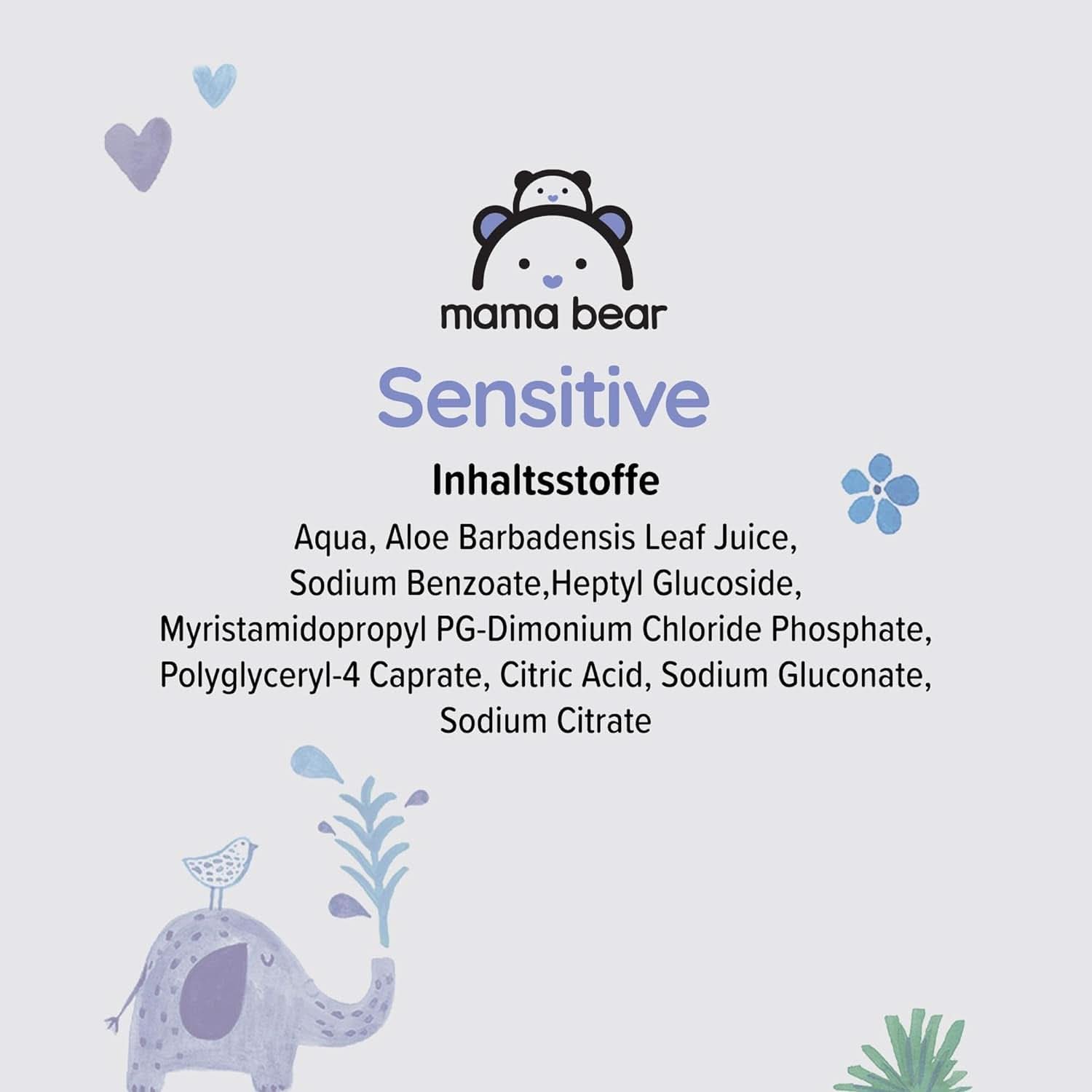Naty Shop Mama Bear Sensitive Chusteczki dla niemowląt bezzapachowe