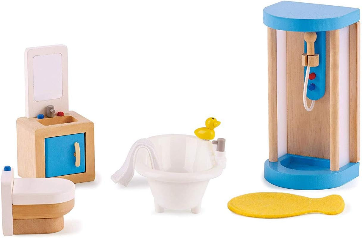Hape E3459 - Pokój dziecięcy, mały Domki dla lalek Naty Shop Basen rodzinny