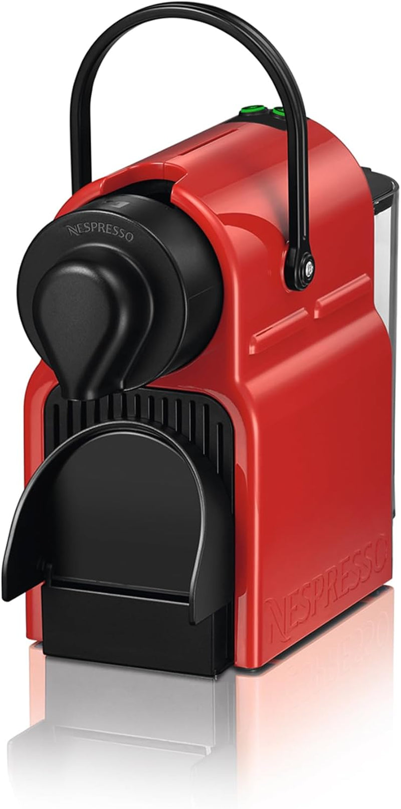 Ekspres do kawy Krups Nespresso Inissia - kompaktowy ekspres do kawy na kapsułki, ciśnienie 19 barów, szybkie nagrzewanie w 25 sekund, funkcja oszczędzania energii, zbiornik na wodę 0,7 l, czerwony, model YY5506FD