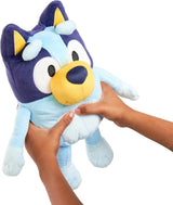 Niebieska pluszowa zabawka z efektami dźwiękowymi, funkcjonalna pluszowa zabawka, interaktywna pluszowa zabawka, mówiąca pluszowa zabawka, pluszowa zabawka (33 cm) Naty Shop Dolls
