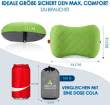 HIKENTURE Nadmuchiwana poduszka kempingowa / podróżna ze zdejmowanym pokrowcem na poduszkę, ergonomiczna poduszka, wygodna poduszka na szyję do podróży / na zewnątrz, nadmuchiwana podróżna poduszka na szyję (zielona) ... Poduszki ortopedyczne szyjki macicy Naty Shop