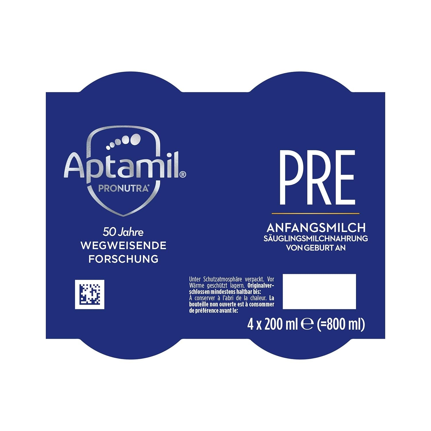 Aptamil Pronutra Pre - Mieszanka dla niemowląt od urodzenia - Z olejami roślinnymi, bez oleju palmowego - 6 x 4 x 200 ml (4800 ml)