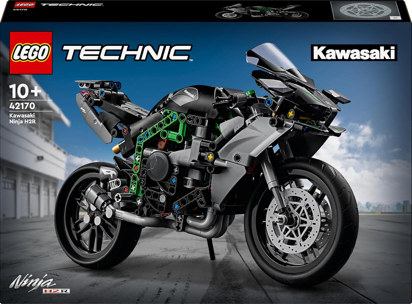 LEGO Technic Motocykl Kawasaki Ninja H2R, prezent urodzinowy dla dzieci i dorosłych, dekoracja, zabawka, model dla chłopców i dziewcząt w wieku 10+ 42170 Zestawy do budowania Besuche w sklepie LEGO