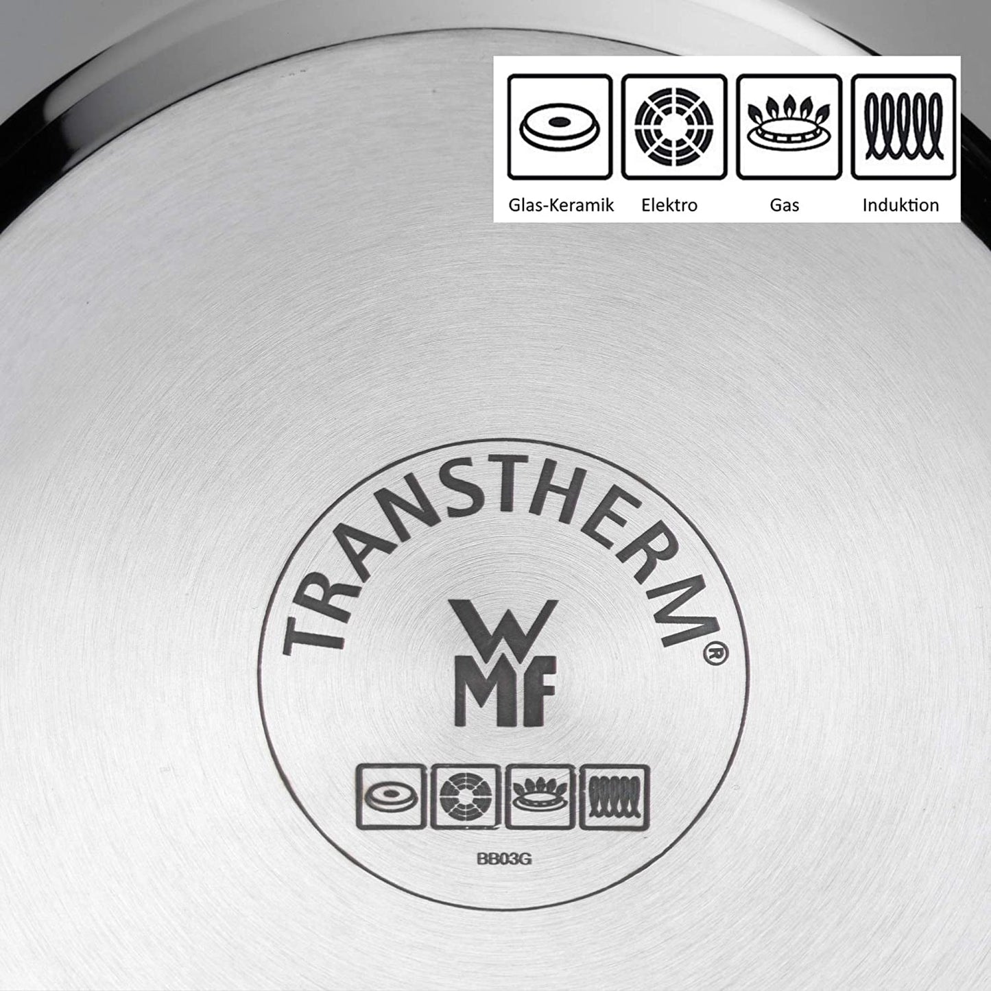 WMF Diabelska patelnia 28 cm, patelnia indukcyjna, stal nierdzewna Cromargan, plastikowy uchwyt Garnki i patelnie Naty Shop